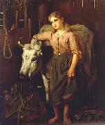 John George Brown Cowgirl oil painting